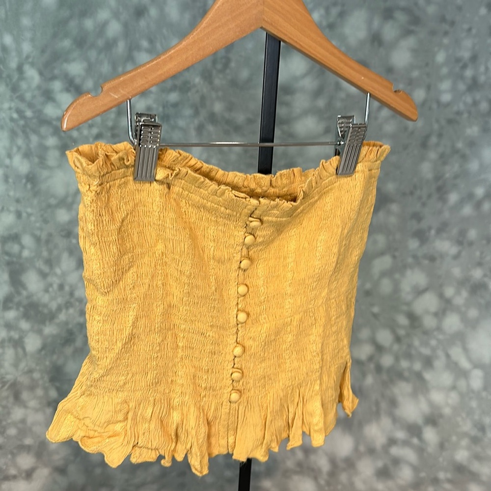 American Eagle yellow tube top small